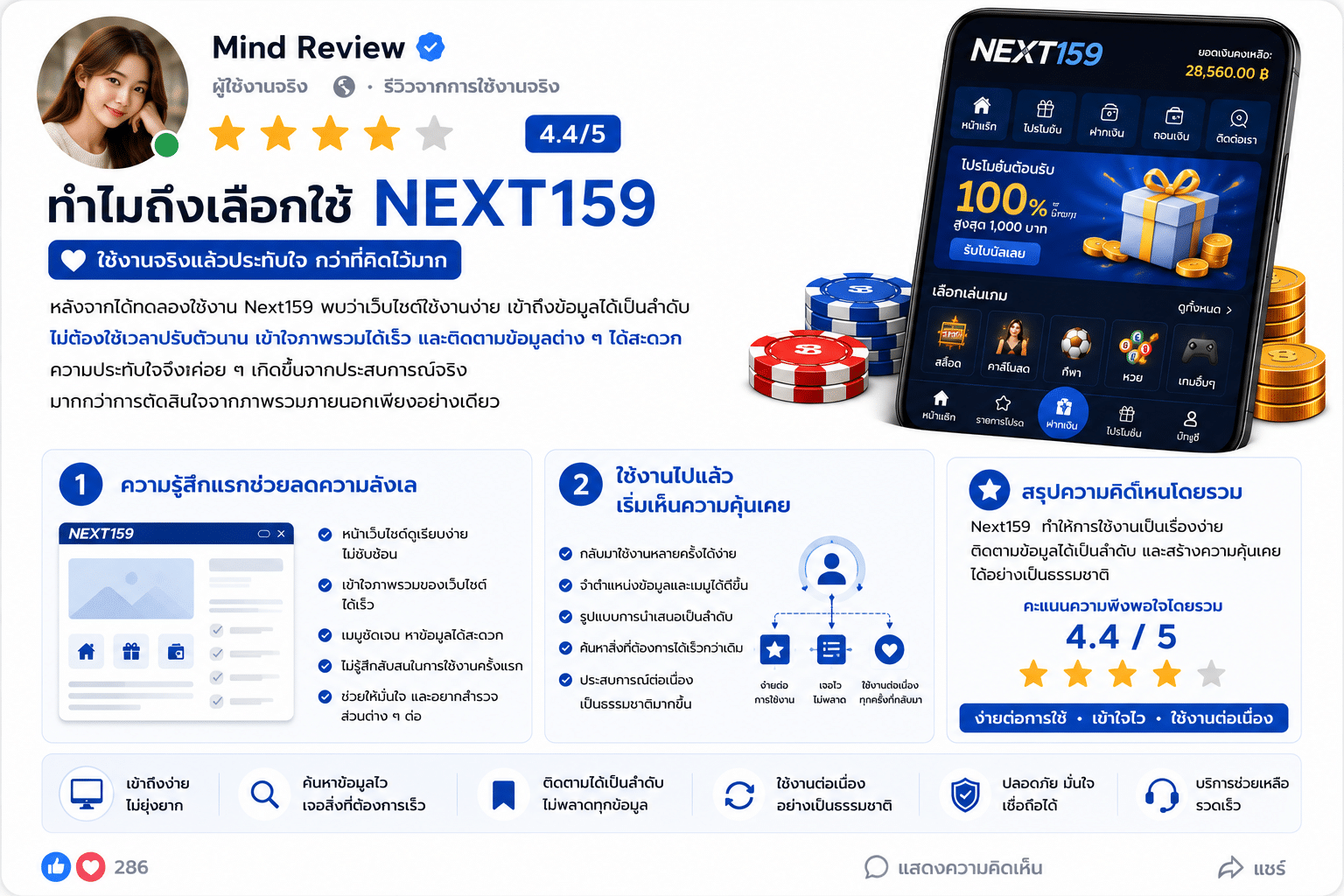 ทำไมถึงตัดสินใจเลือก Next159 ทั้งที่มีตัวเลือกให้ใช้งานมากมาย